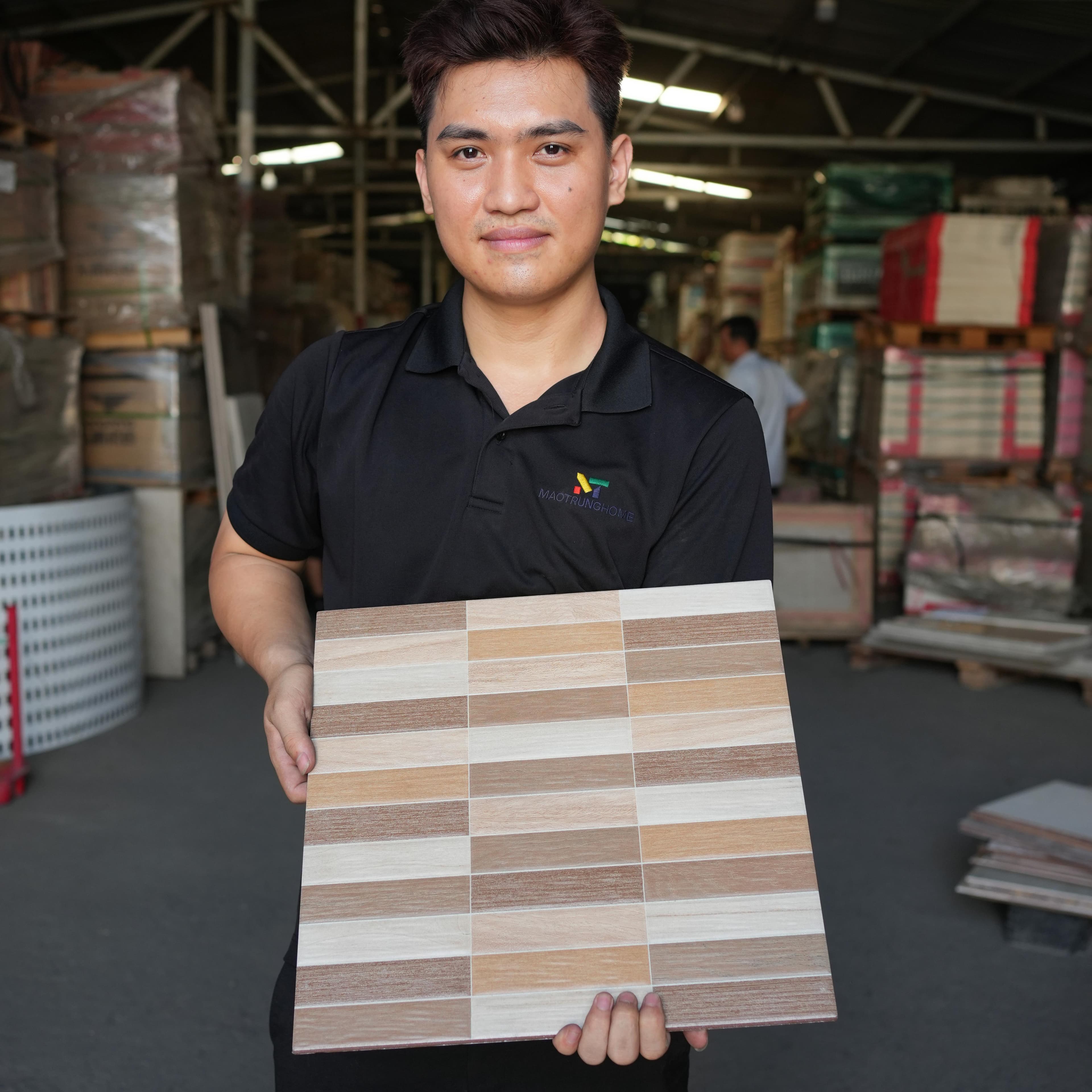 Gạch lát nền Union Mosaic 40x40 SD-007OAKWOODBEIGE(D)