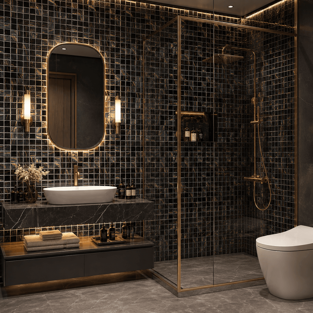Gạch ốp tường Trung Quốc PhuHuyKhang Mosaic HGT-GM006