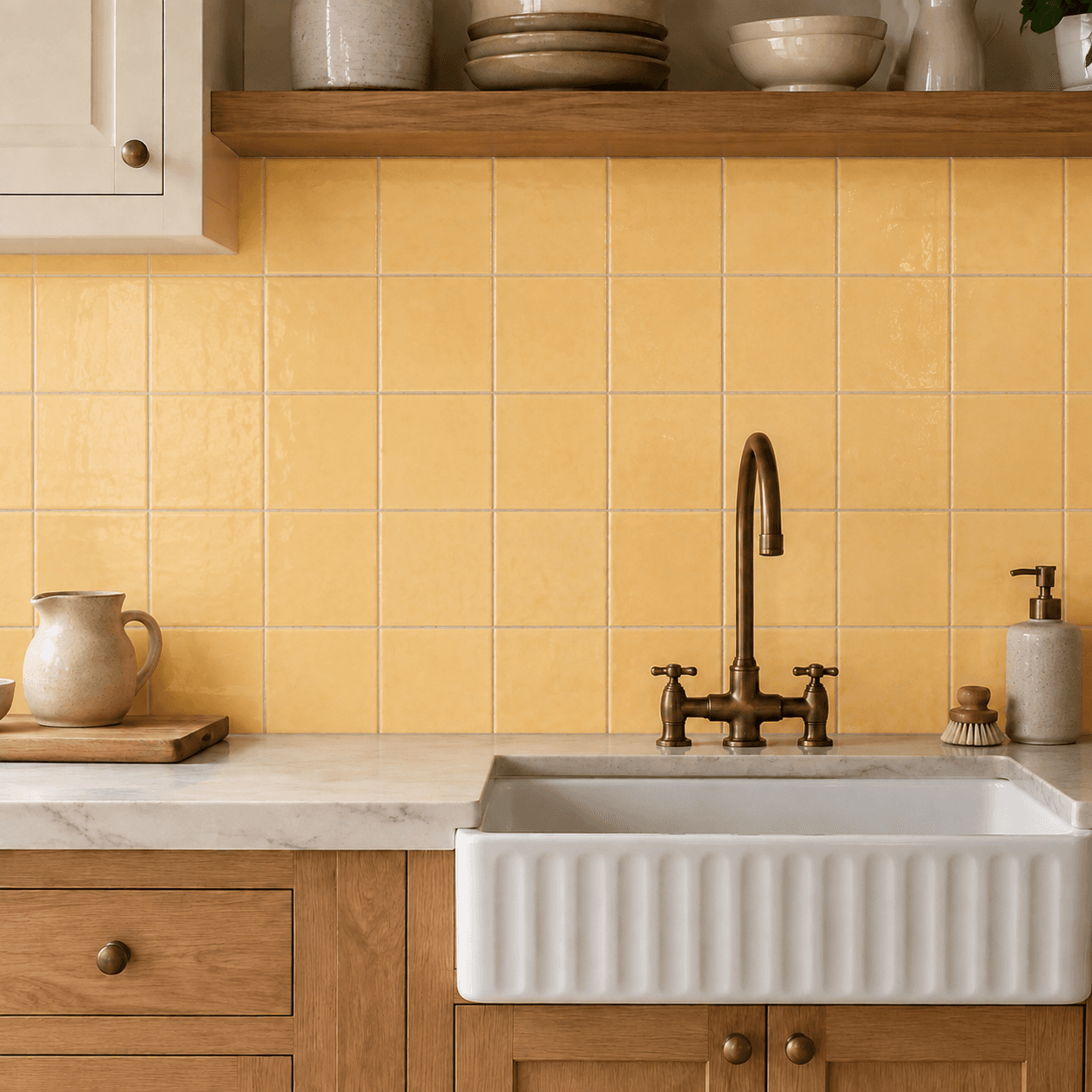 Gạch Tây Ban Nha Ape Grupo Đơn sắc Giorno Amarillo