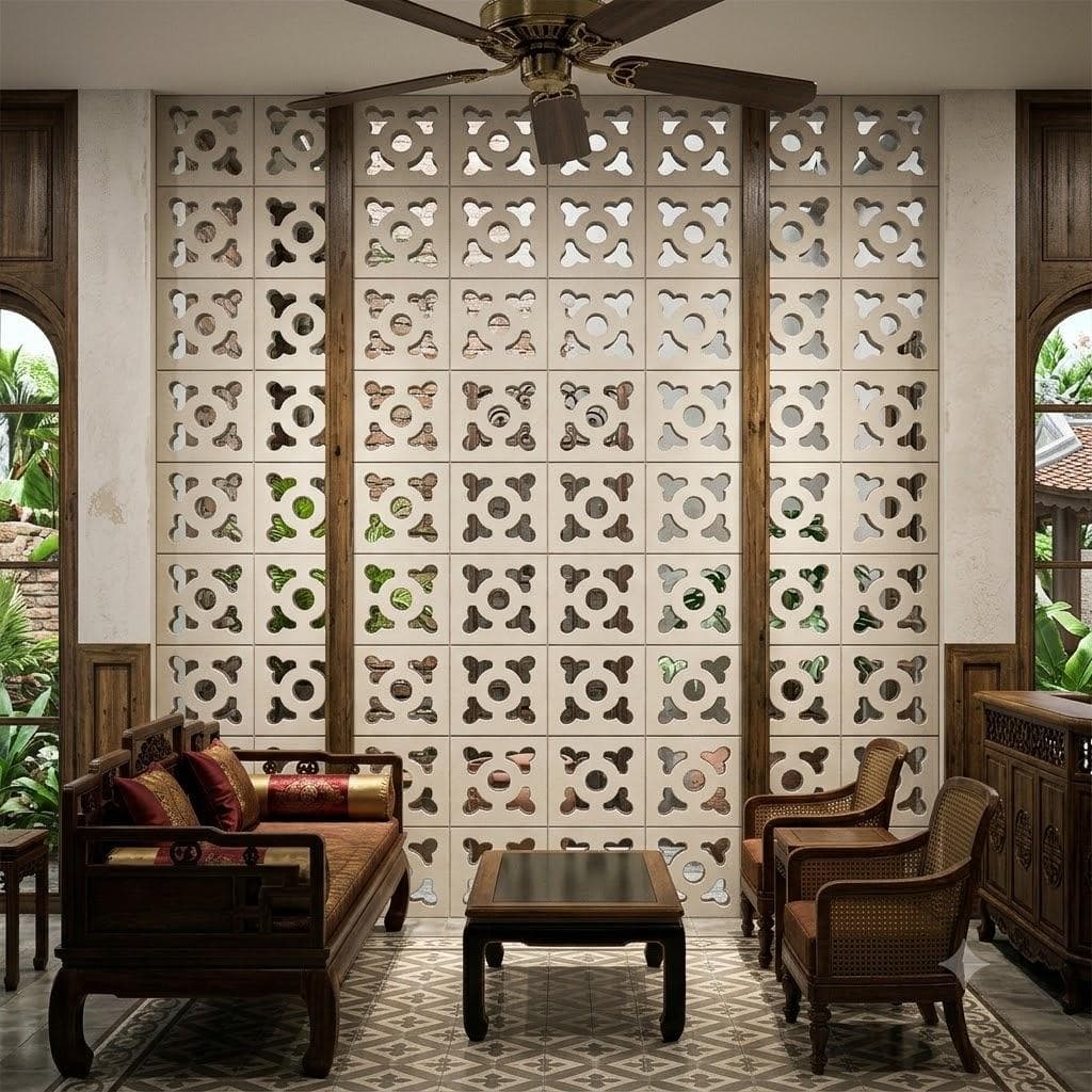 Gạch Bông gió Việt Nam Viettiles Vân 3D VCB-013-1000