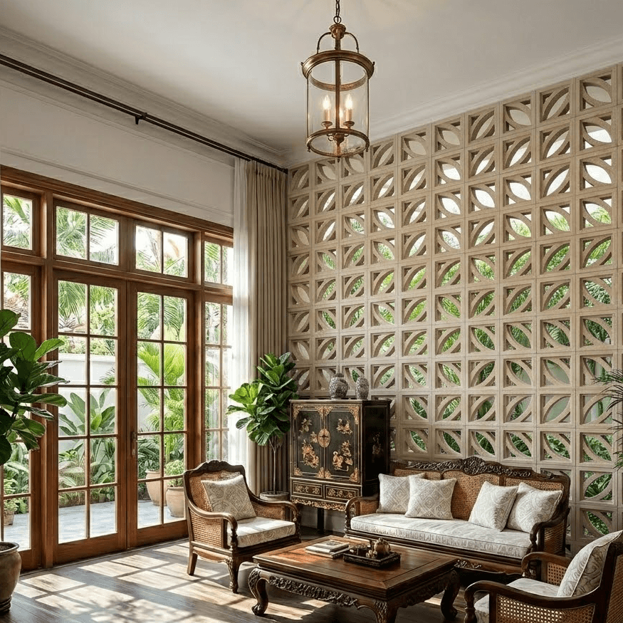 Gạch Bông gió Việt Nam Viettiles Vân xi măng VCB-011TRANG