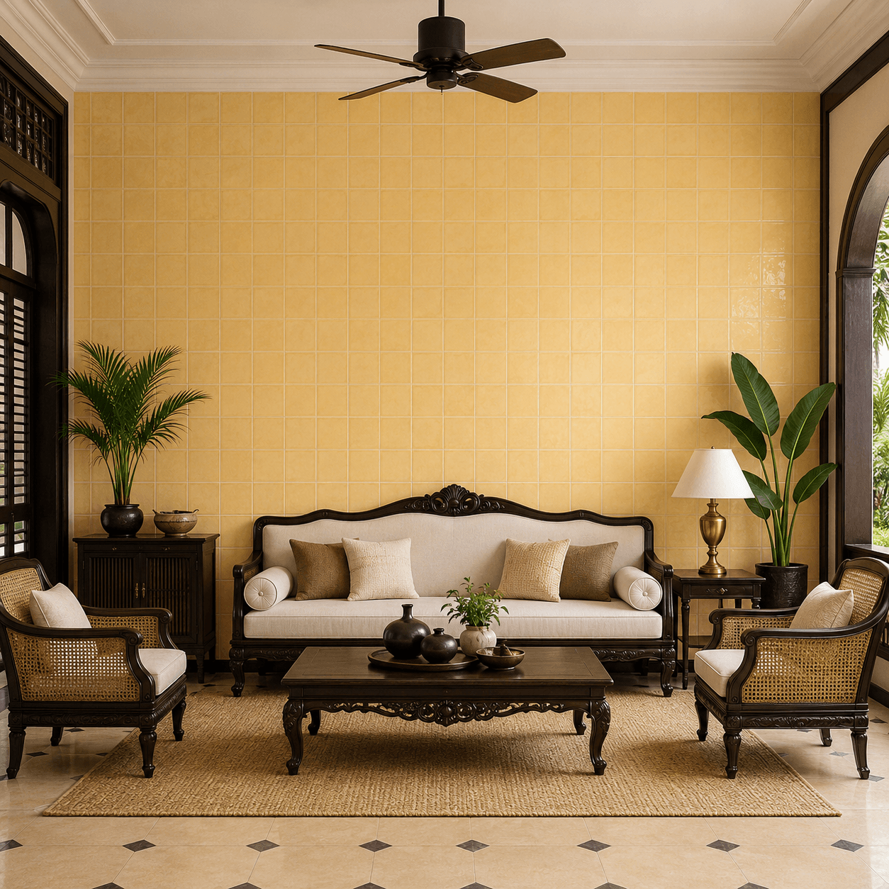 Gạch Tây Ban Nha Ape Grupo Đơn sắc Giorno Amarillo