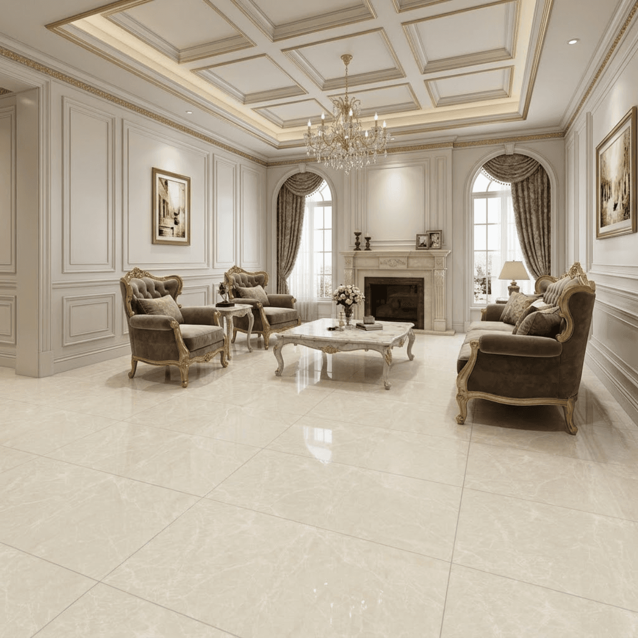 Gạch ốp lát Ấn Độ Superstone Marble 48AMBIMA