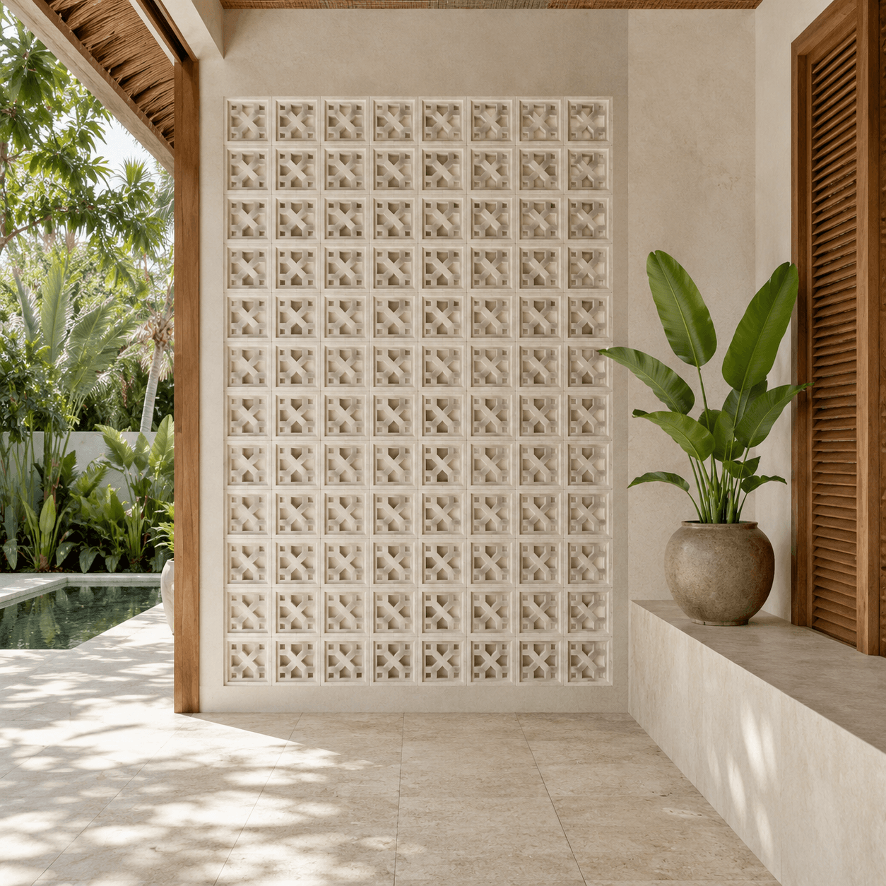 Gạch Bông gió Việt Nam Viettiles Hình học VCB-003-1000