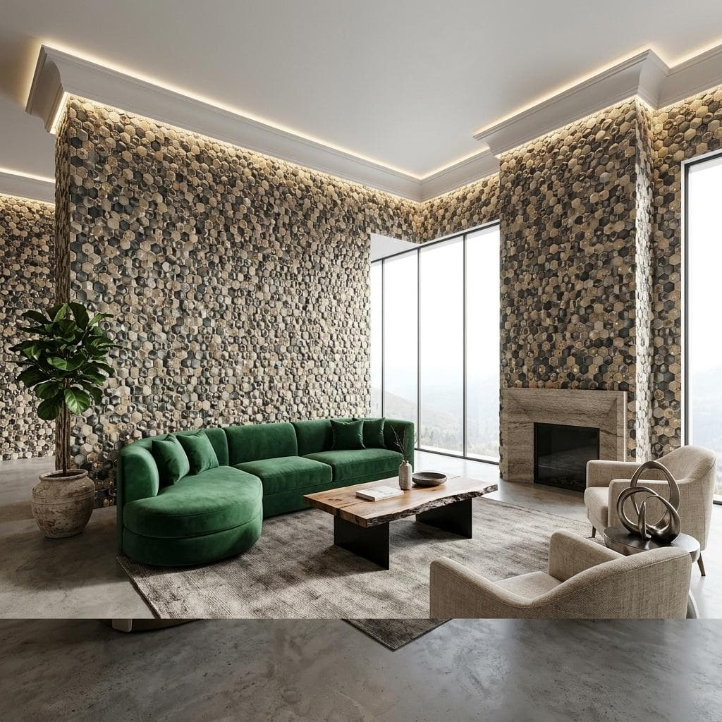 Gạch ốp lát Trung Quốc PhuHuyKhang Mosaic, Hình học SPKA08005