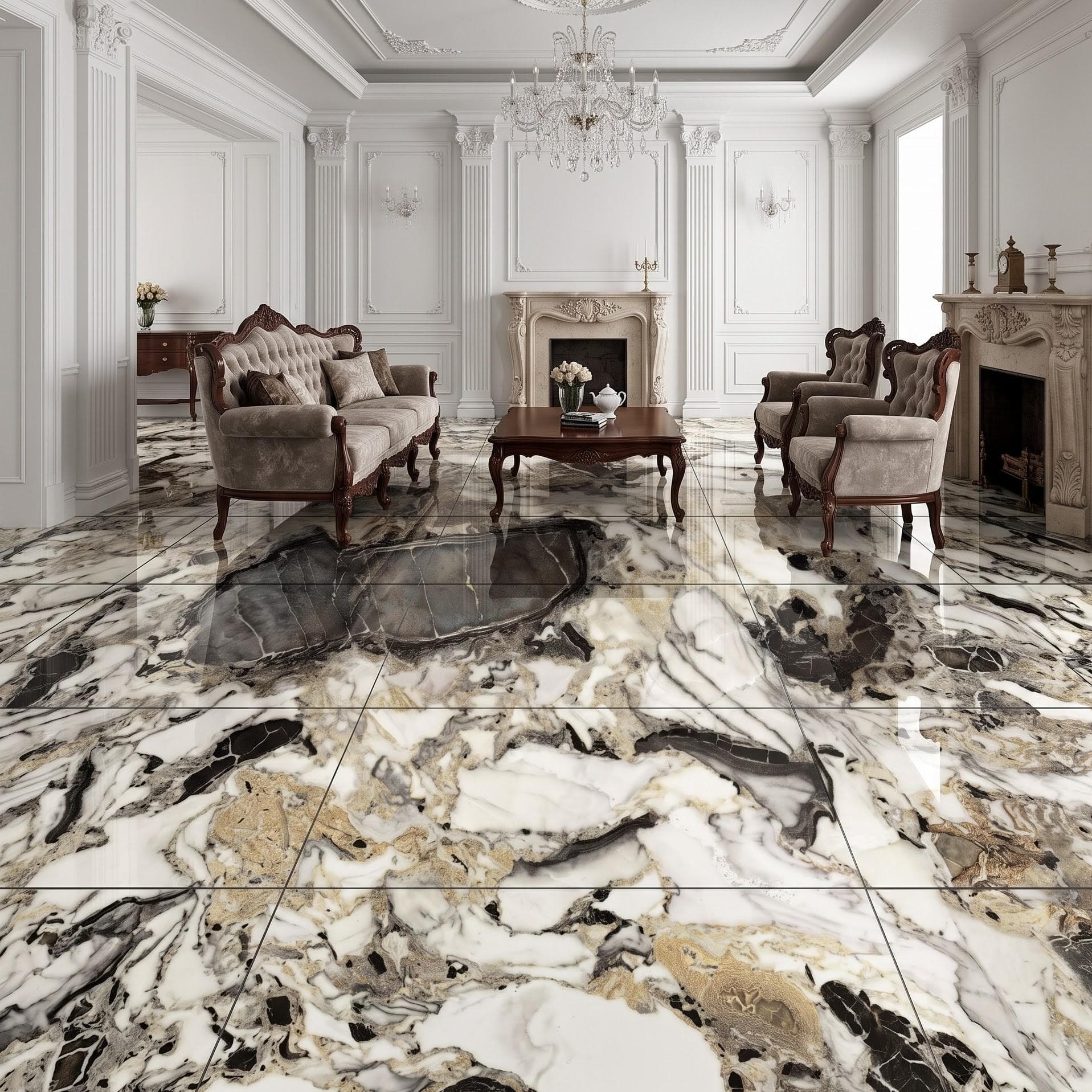 Gạch ốp lát Việt Nam Đồng Tâm Vân đá, Marble 60120LANGBIANG003FP-H+