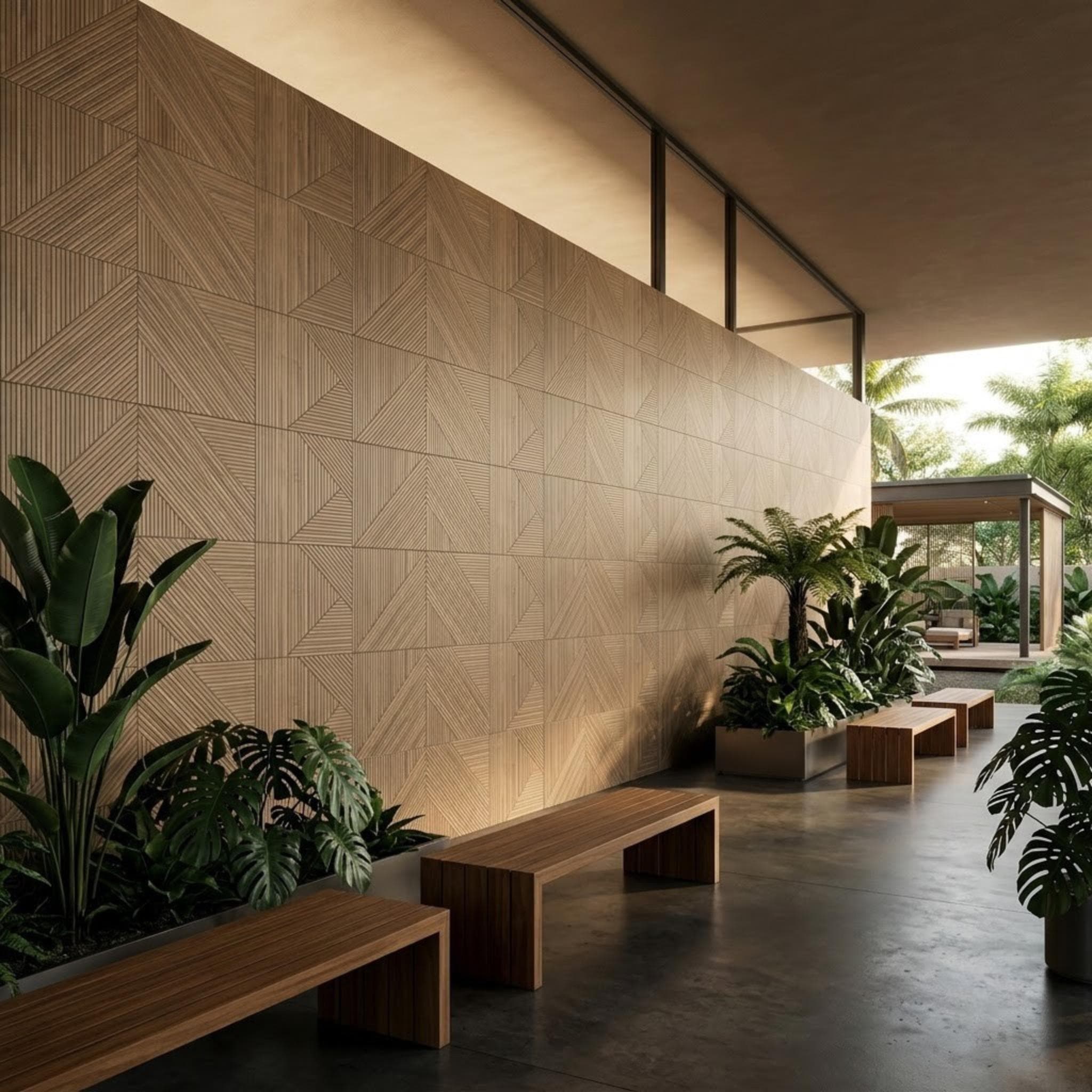 Gạch ốp tường Tây Ban Nha Giả gỗ TANGRAMWALNUT