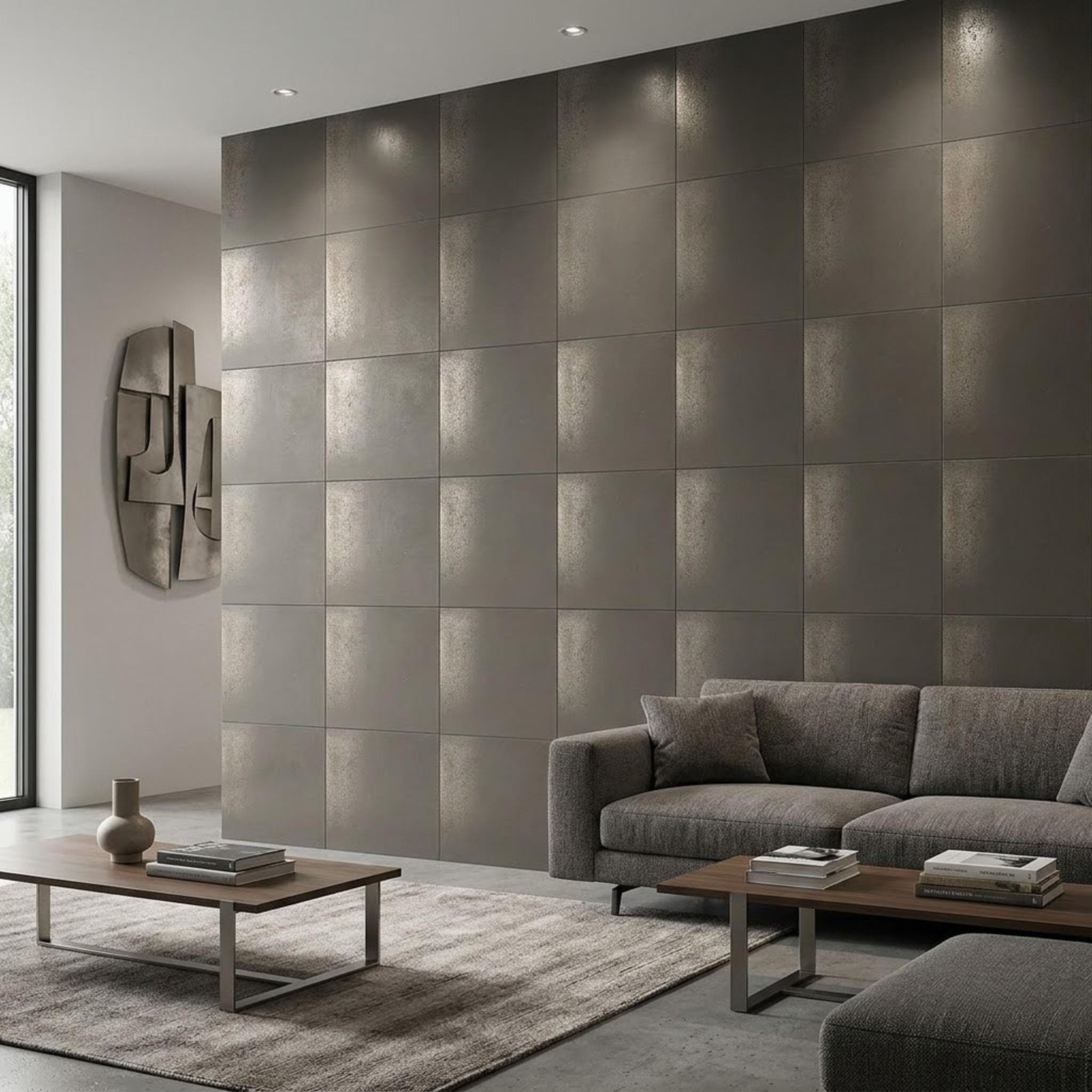 Gạch ốp lát Ý Casalgrande Padana Vân xi măng ZINCO- TITANIO LAPPATO