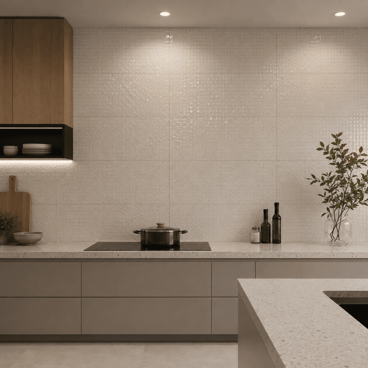 Gạch ốp lát Trung Quốc Legia Vân 3D, Hình học SARONTOWHITE
