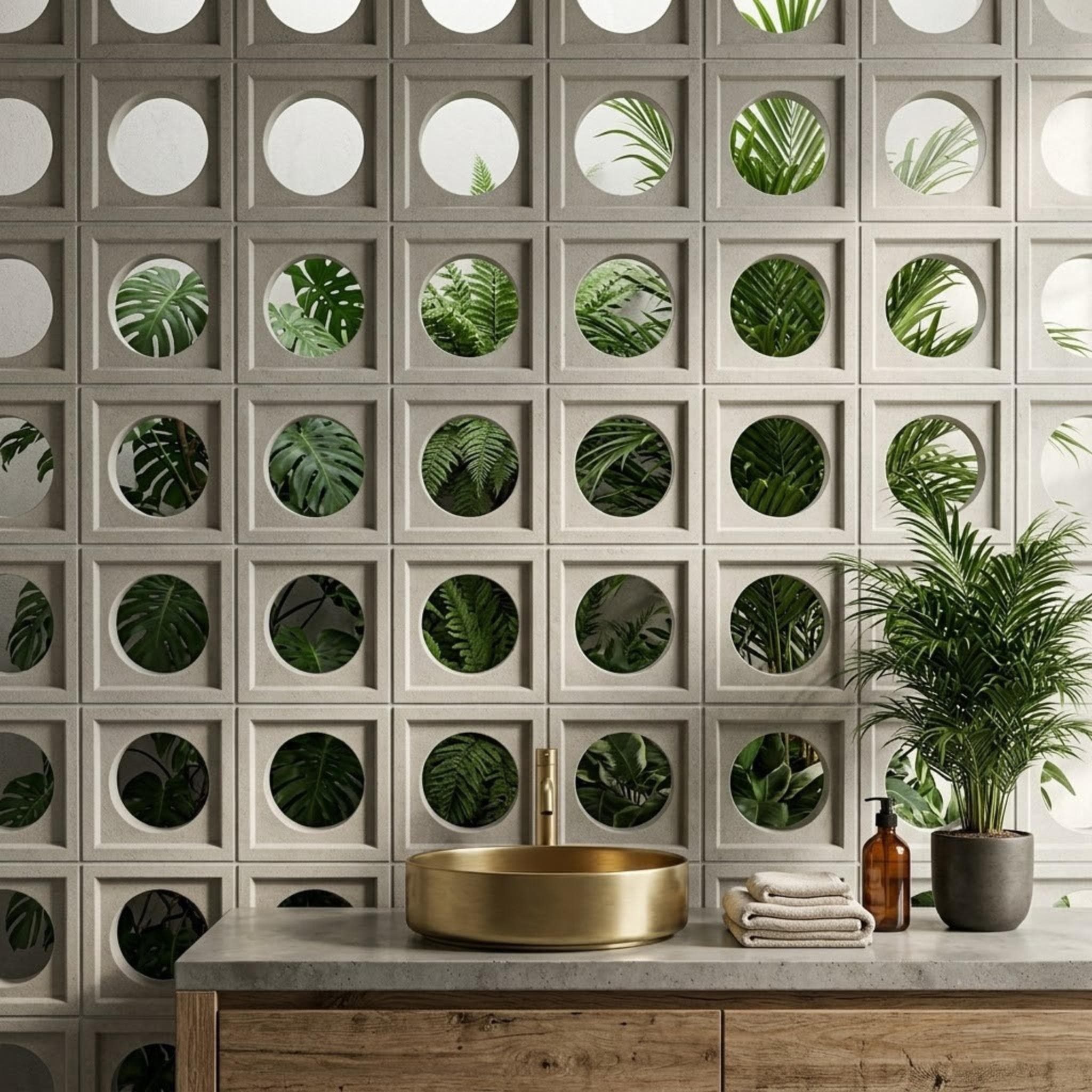 Gạch Bông gió Việt Nam Viettiles Vân xi măng VCB-017-1000
