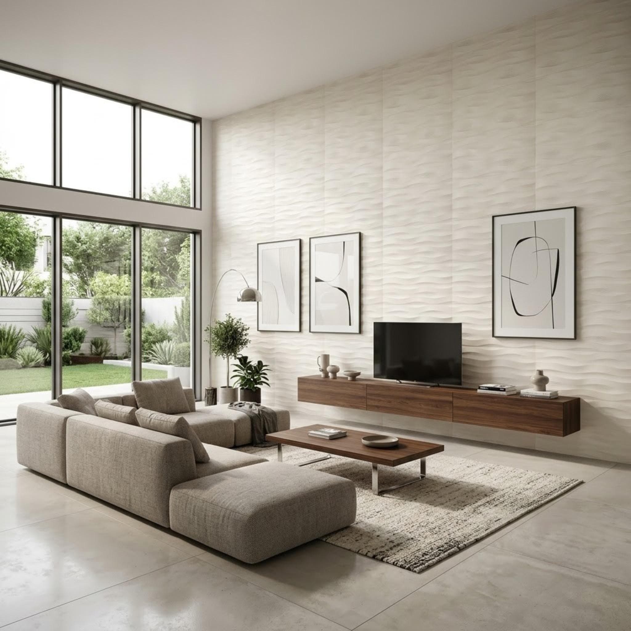 Gạch ốp tường Ấn Độ Fanal Vân 3D INFINITYBLANCOONDAS
