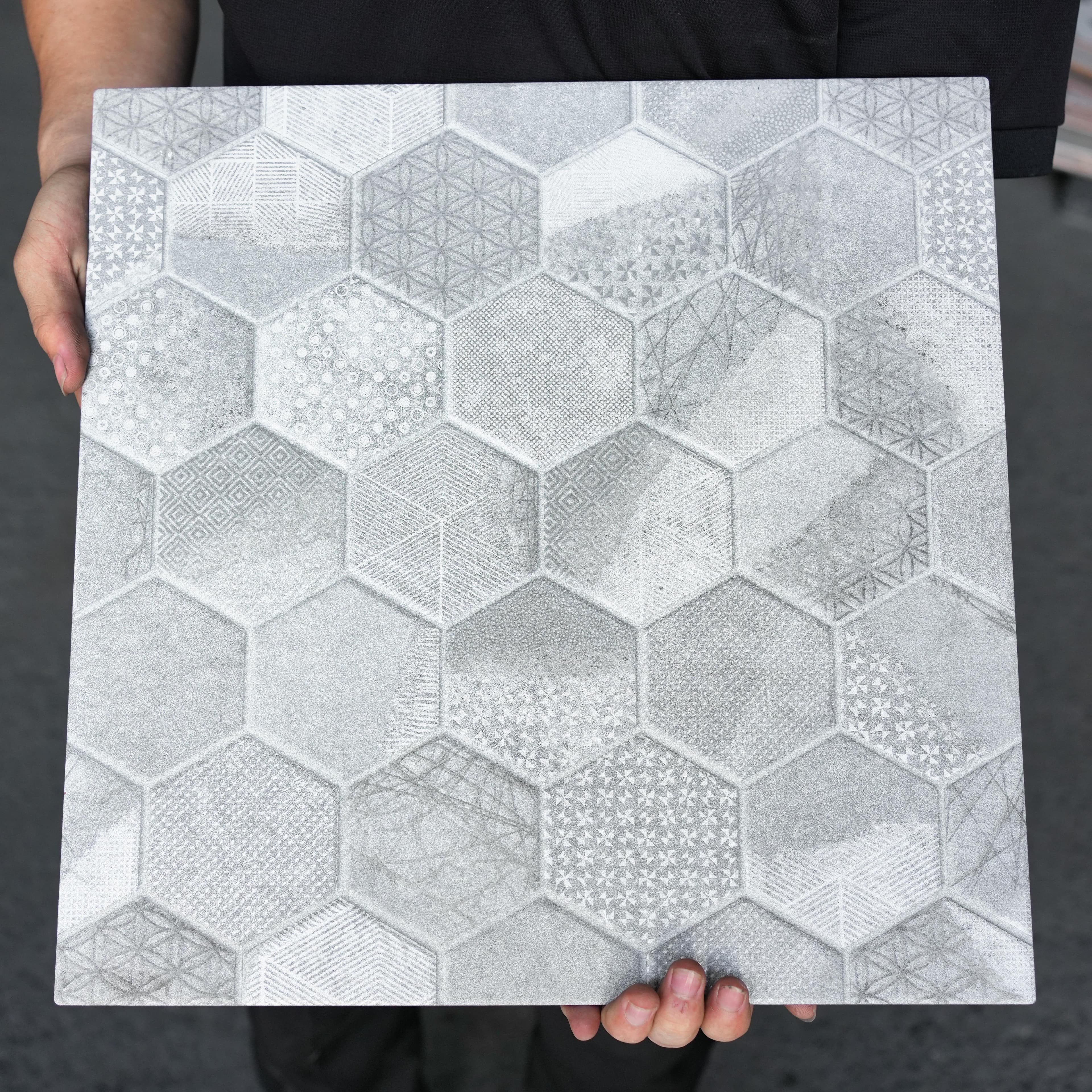 Gạch ốp lát Duragres 40x40 ESAGONOGREY