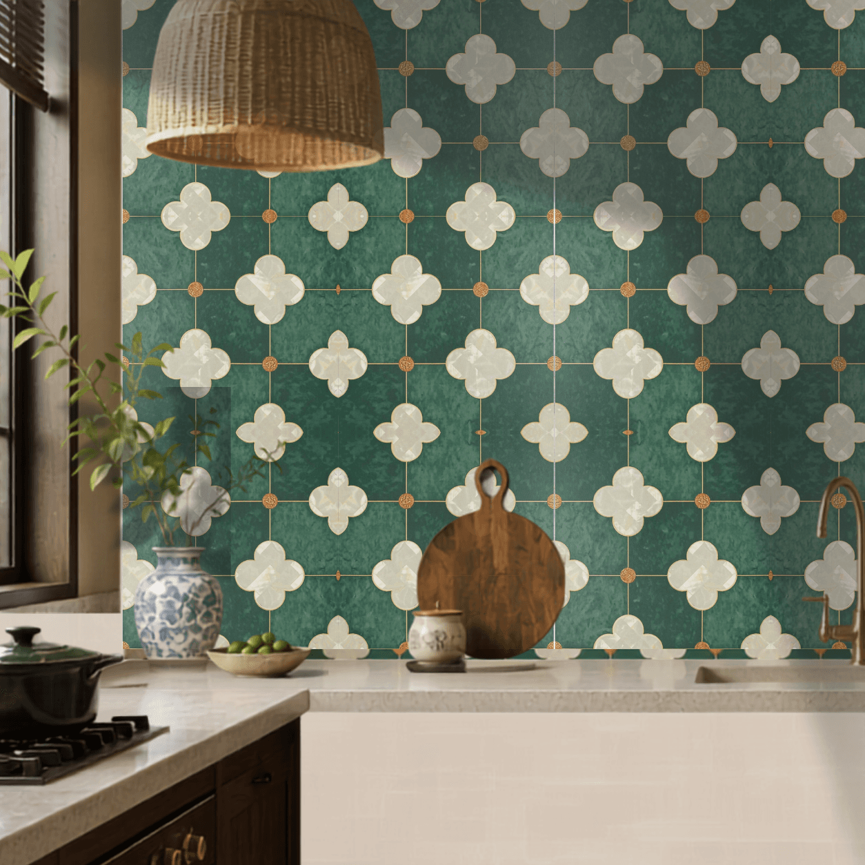 Gạch lát nền Trung Quốc Amazon Hoa văn / Họa tiết F30521L