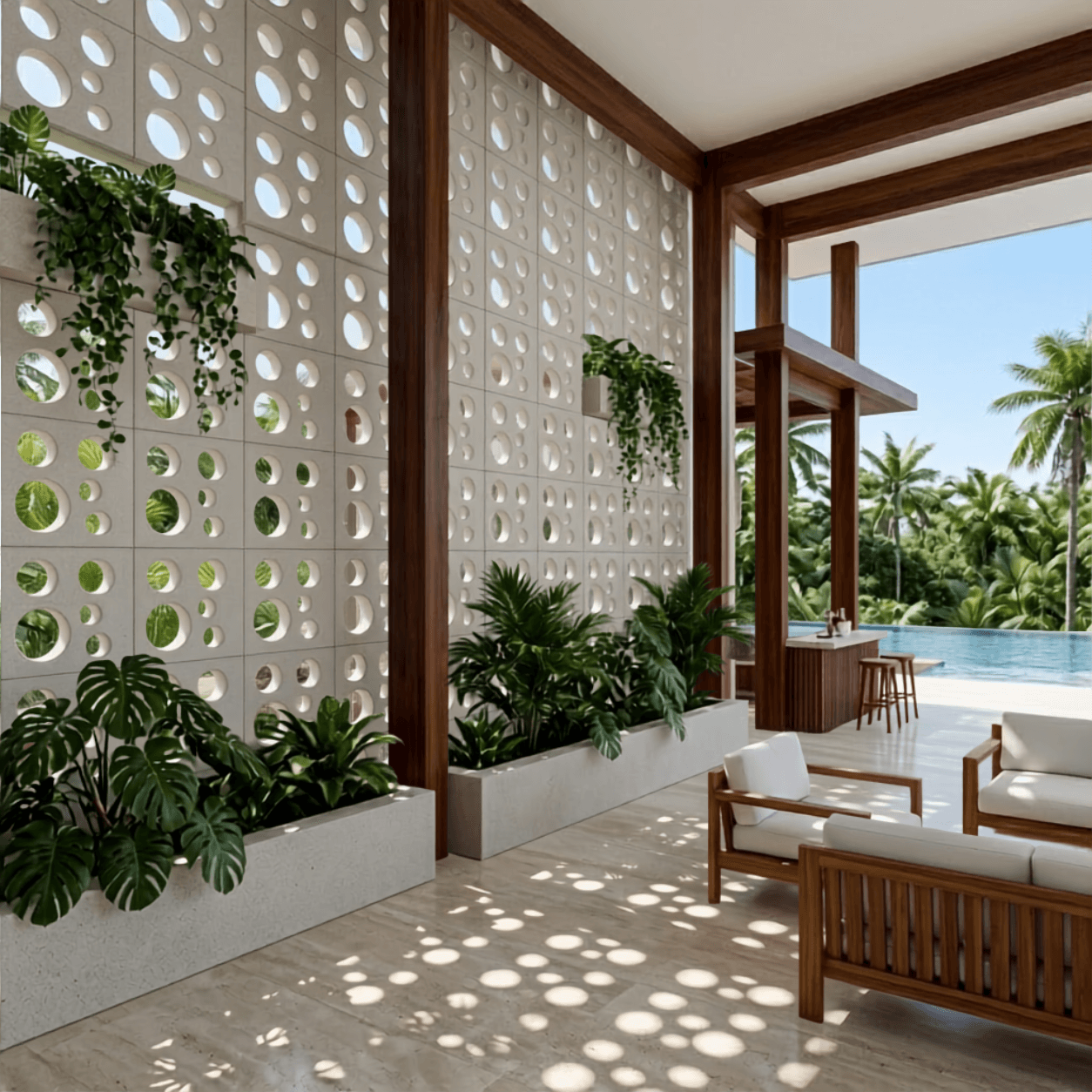 Gạch Bông gió Việt Nam Viettiles Hình học VCB-015-1000