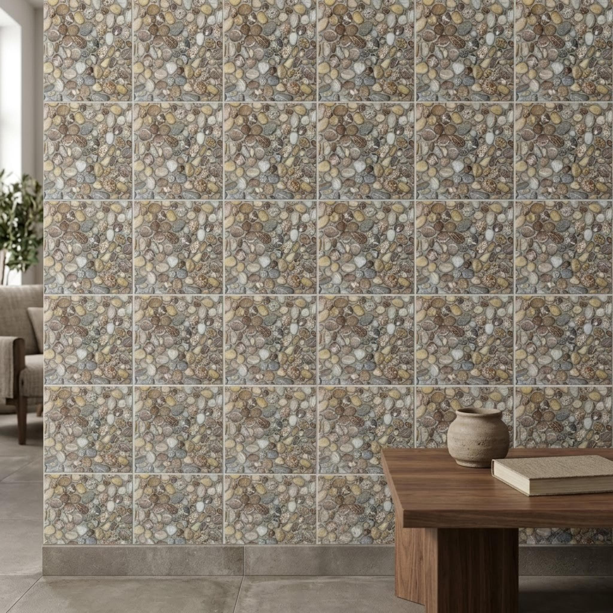 Gạch lát nền Việt Nam Legia Hoa văn / Họa tiết KD-160GRAVELNATURAL(D)