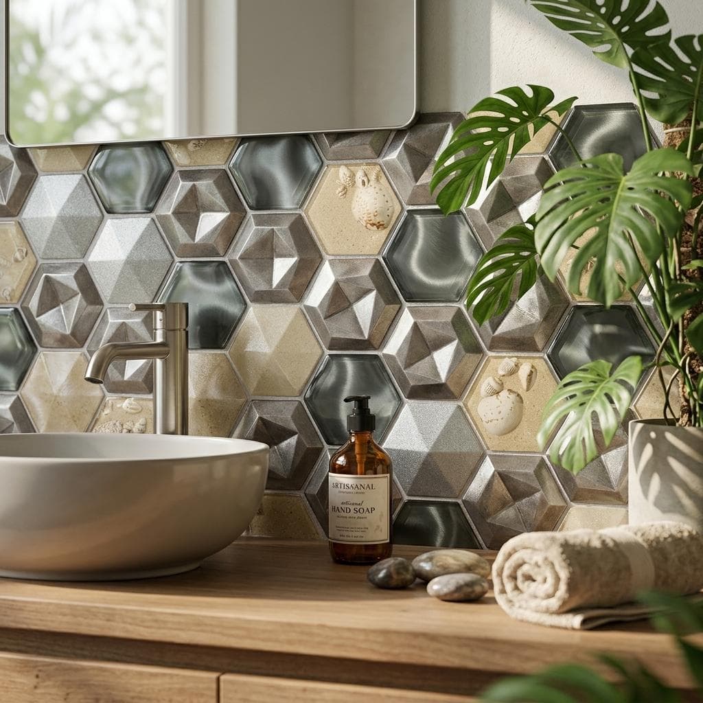 Gạch ốp lát Trung Quốc PhuHuyKhang Mosaic, Hình học SPKA08005