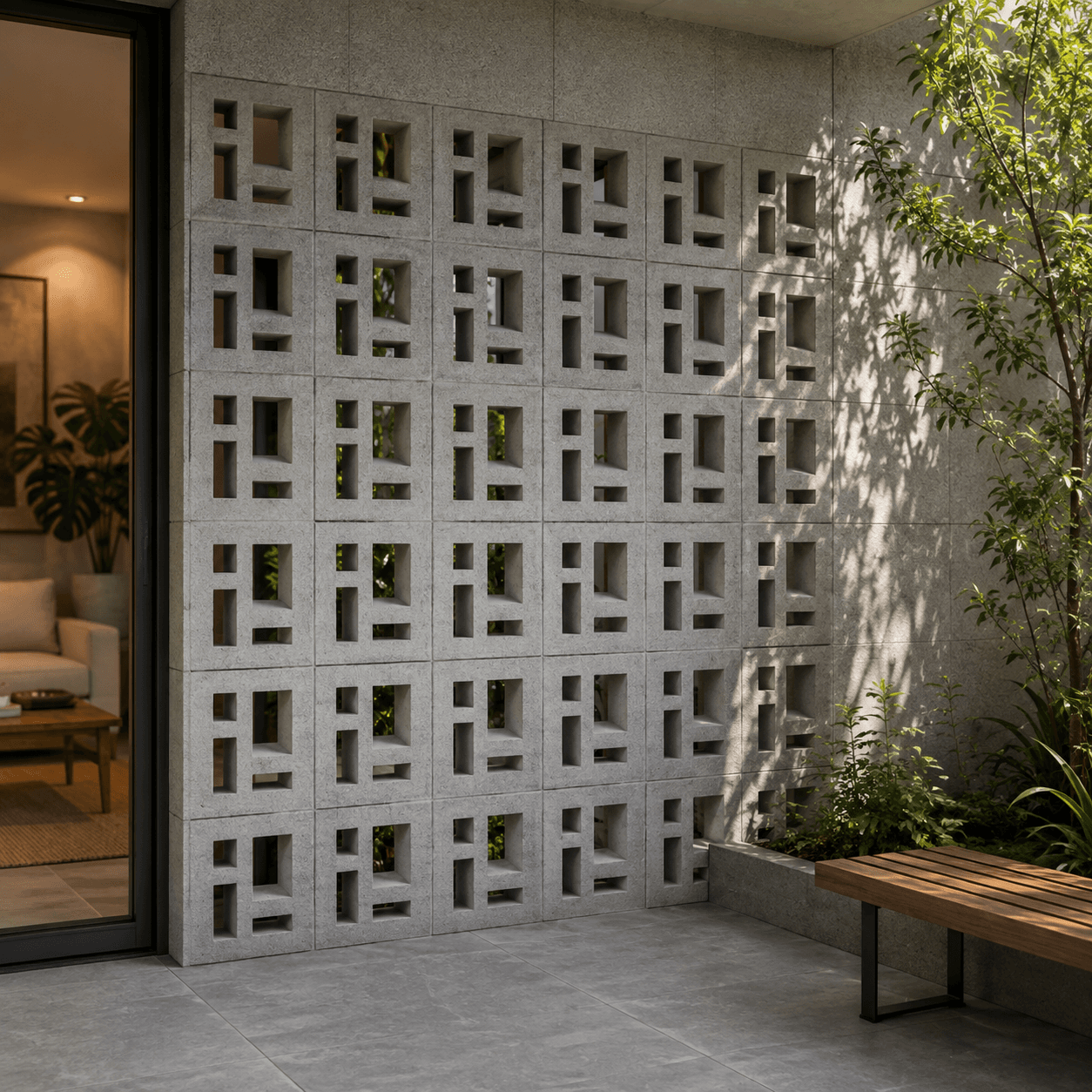 Gạch Bông gió Việt Nam Viettiles Hình học VCB-047-1000