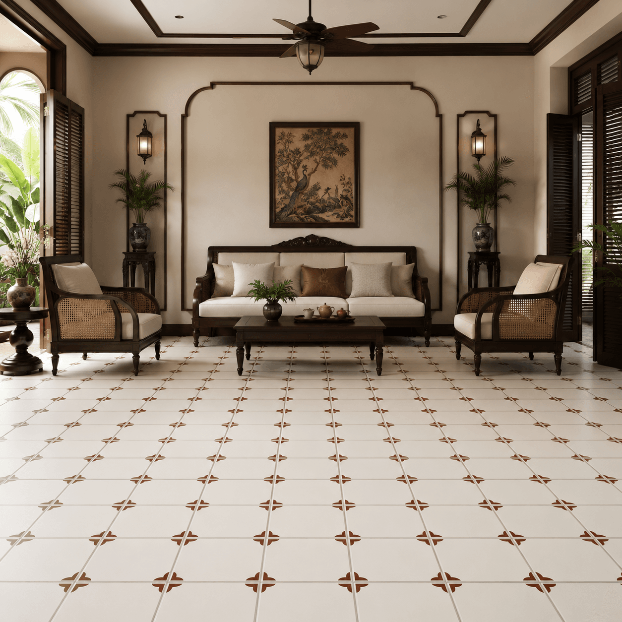 Gạch lát nền MHB Hoa văn / Họa tiết MHB30646