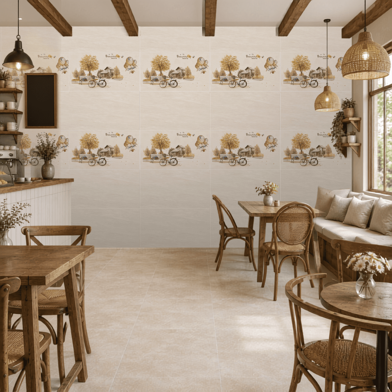 Gạch ốp lát Trung Quốc Hung Phat Hoa văn / Họa tiết, Vân đá TBN3611KT