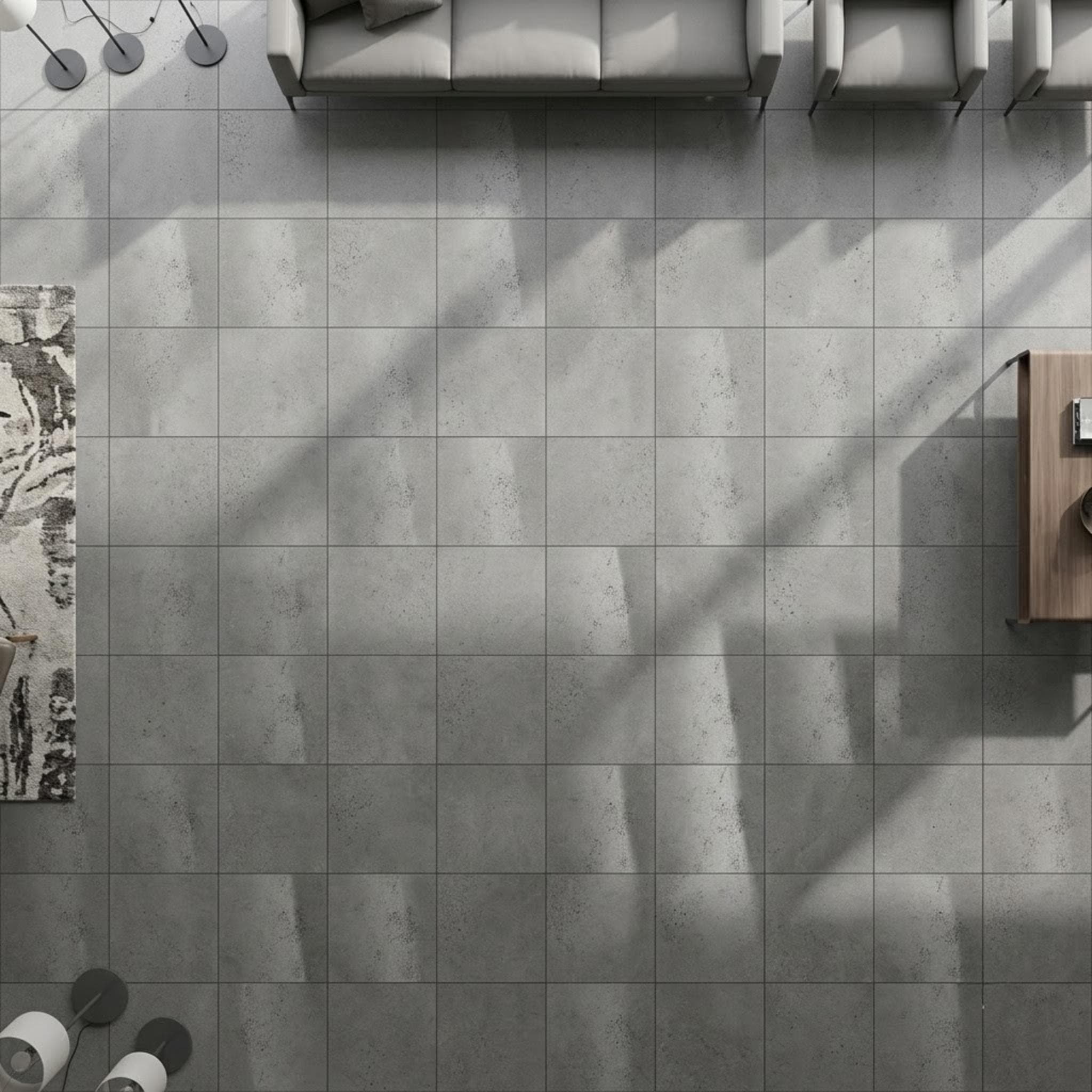 Gạch lát nền Ý Casalgrande Padana Vân xi măng INOX LAPPATO