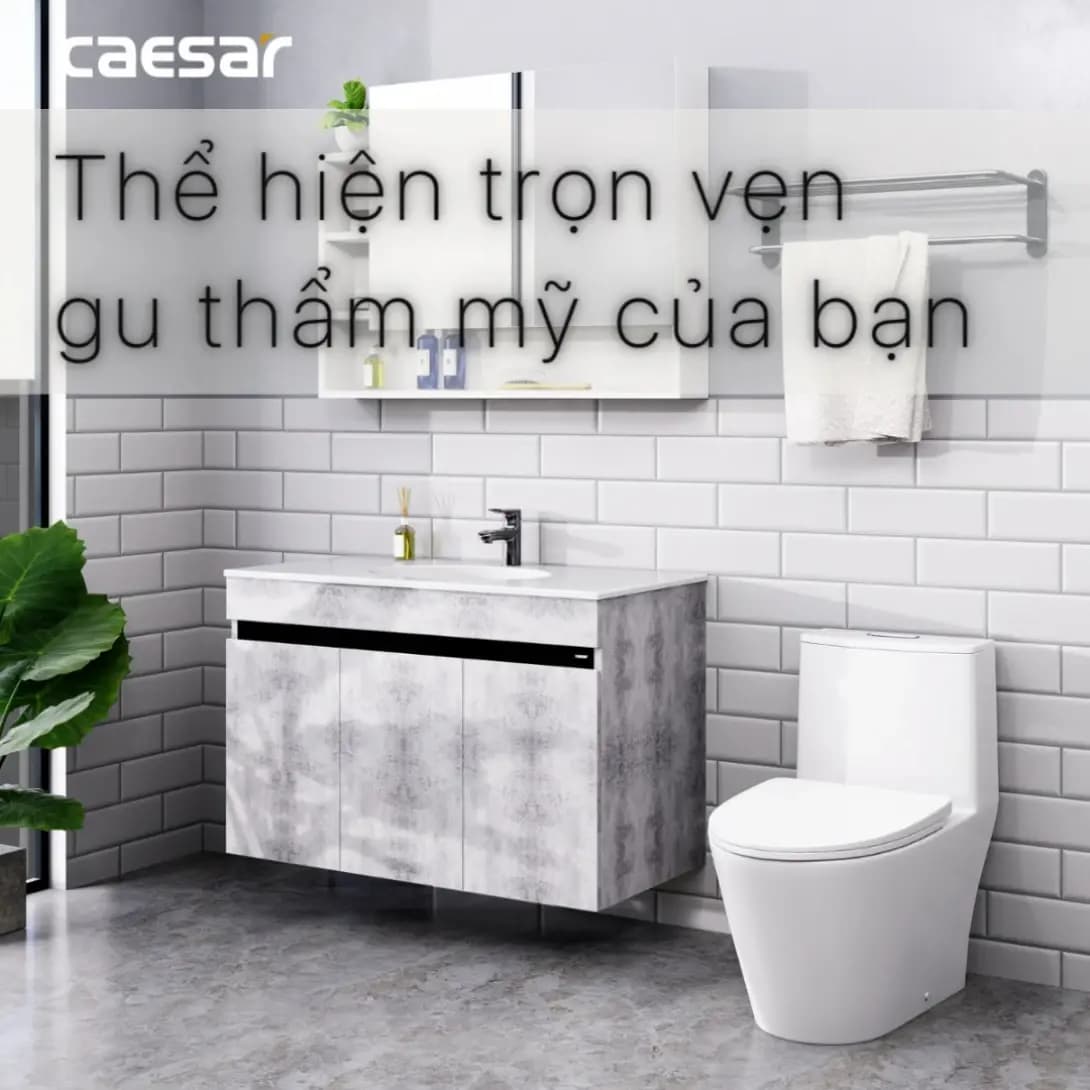 Bộ Tủ Lavabo Caesar Treo Tường LF5028 + EH05028ASV