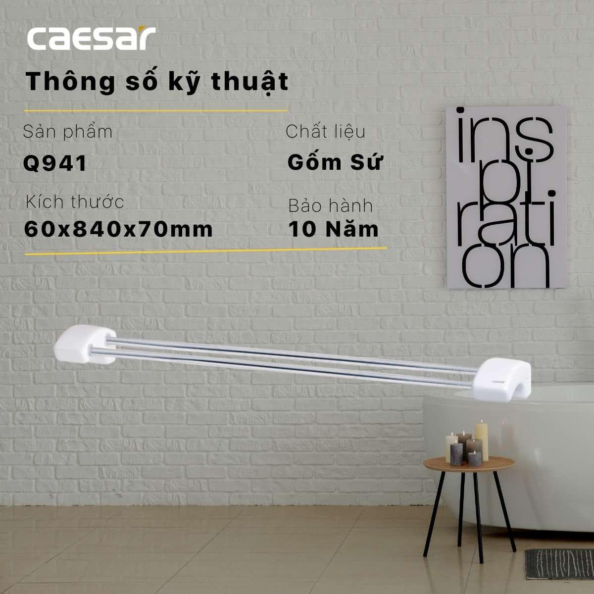 Thanh Treo Khăn Inox CAESAR Q941