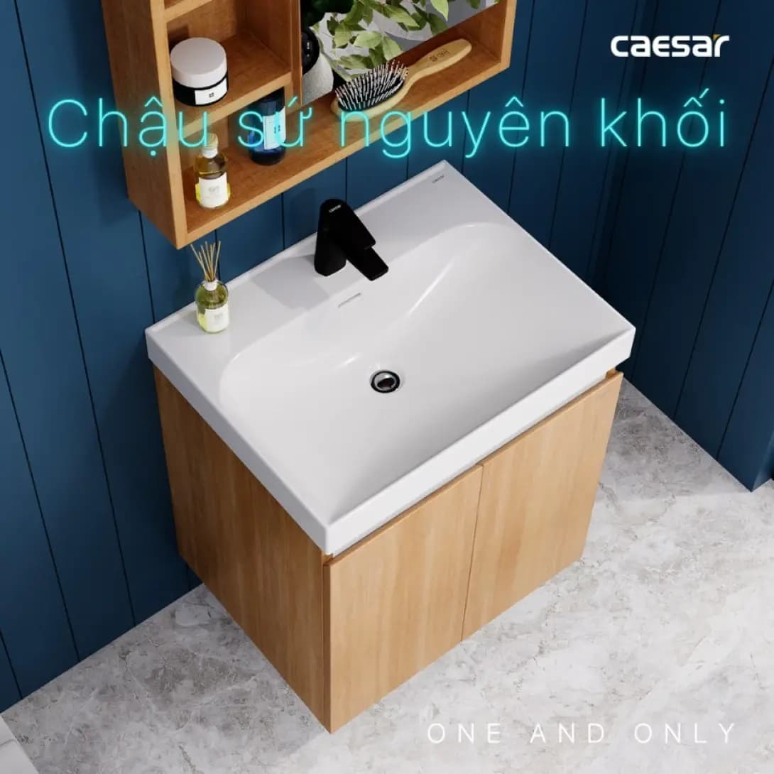 Tủ lavabô Caesar Treo Tường vân gỗ EH15356AW7V