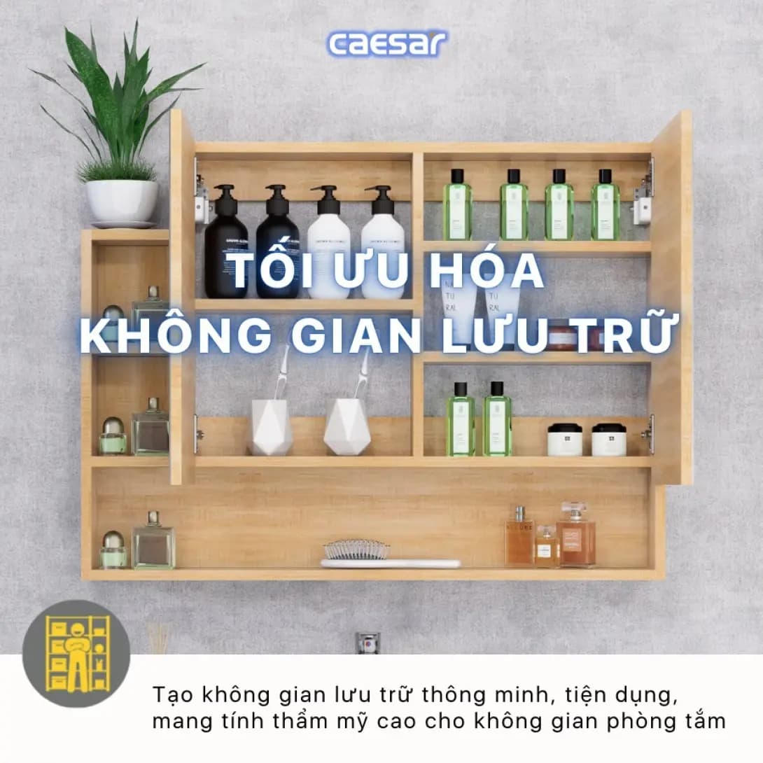 Tủ Gương Treo Phòng Tắm CAESAR EM01100W7V