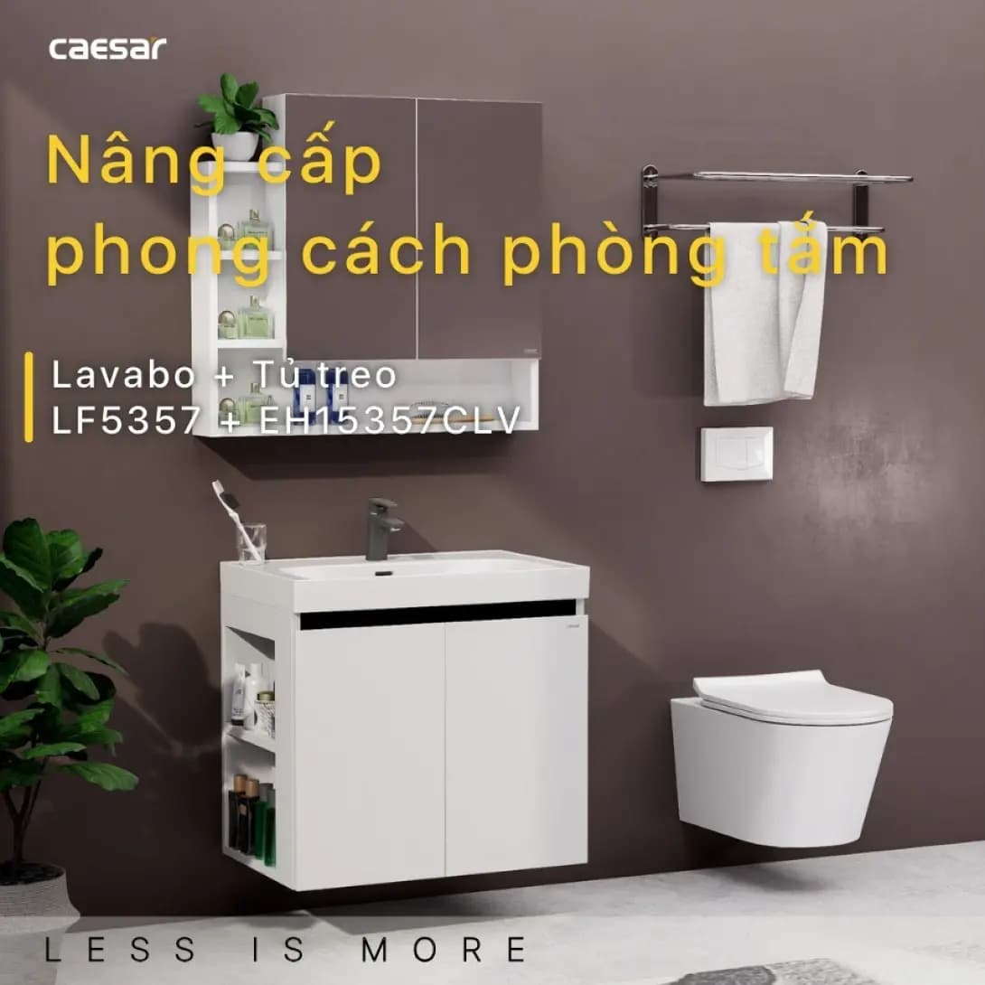 Bộ Tủ Lavabo Caesar LF5357 + EH15357CLV