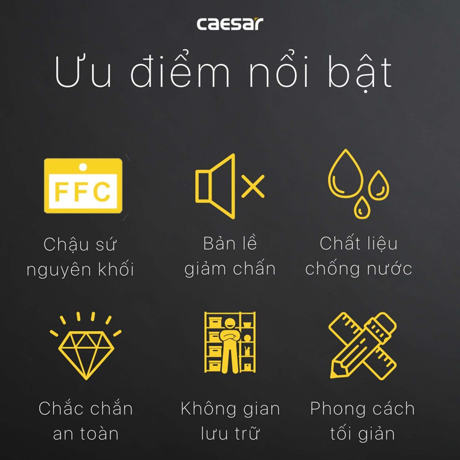 Tủ chậu cabinet Caesar EH15358CRW7V