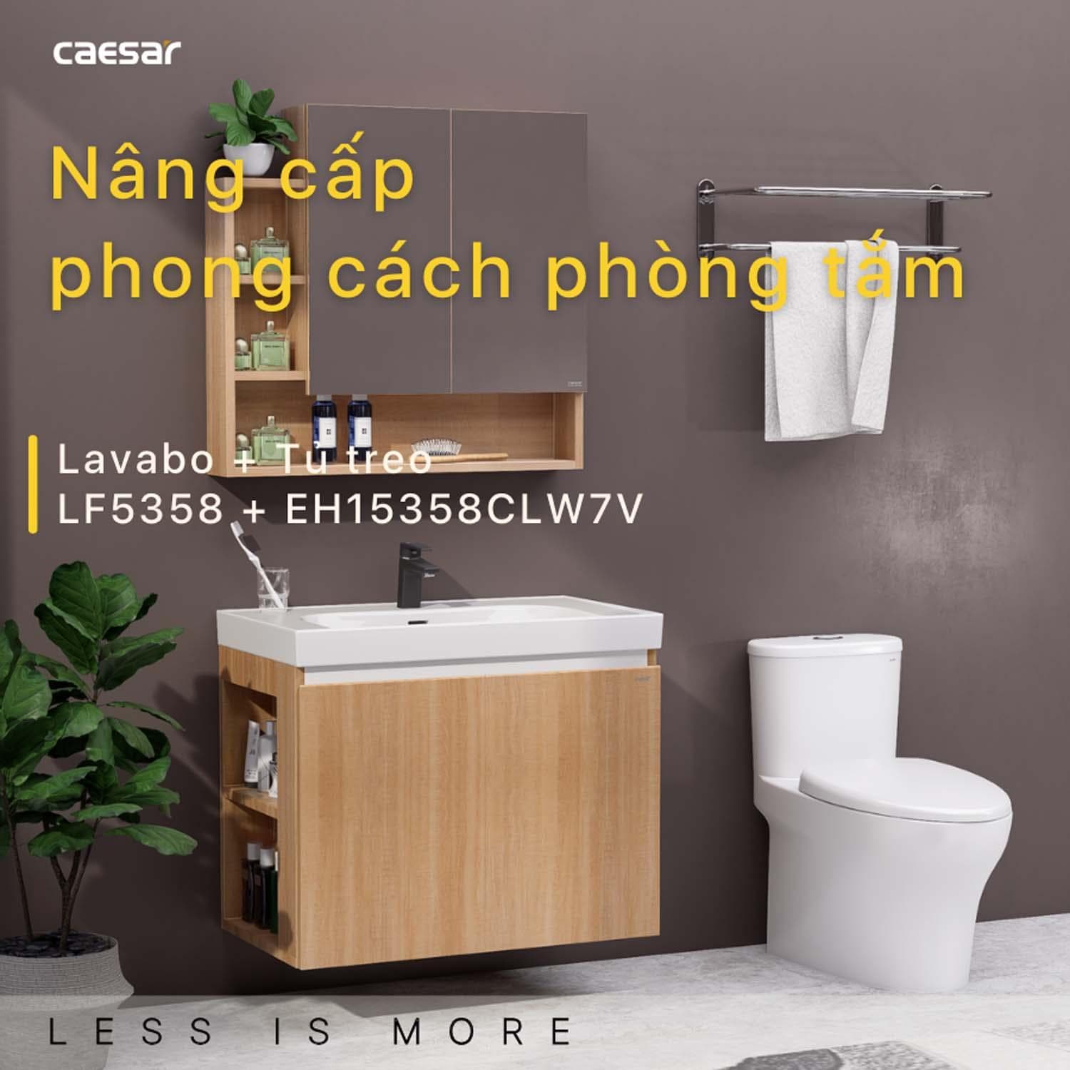 Tủ lavabo CAESAR EH15358CLW7V