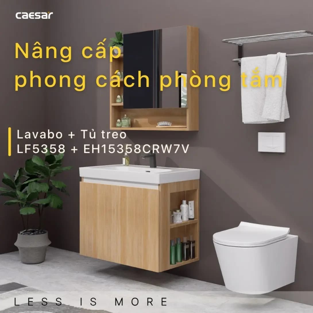 Tủ Lavabo Caesar EH15358CRW7V