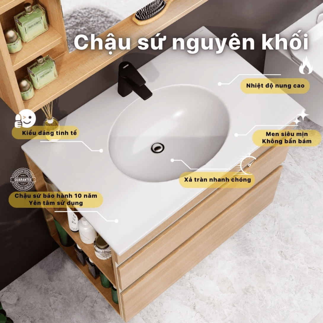 Bộ Tủ Lavabo Caesar LF5026 + EH15026DDLW7V