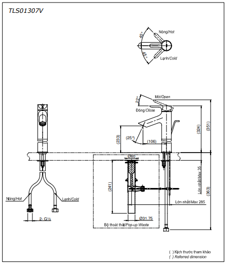 Vòi Lavabo TOTO TLS01307V Nóng Lạnh Cổ Cao - Ảnh 4