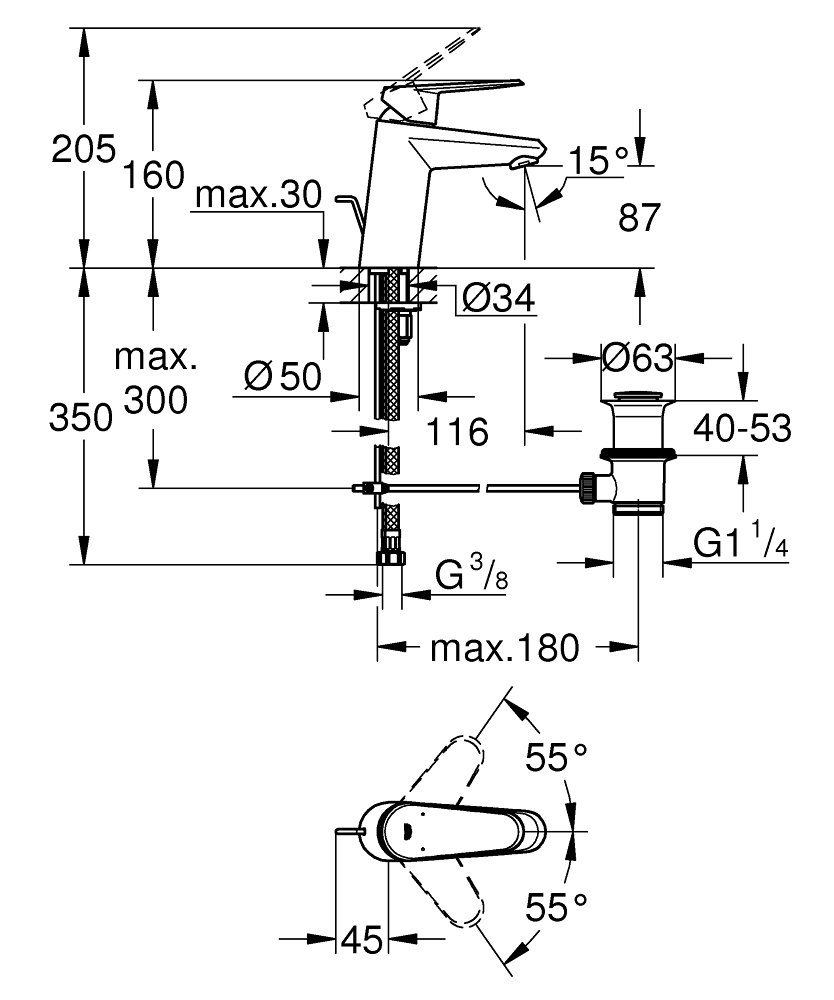 VÒI CHẬU GROHE EURODISC COSMOPOLITAN