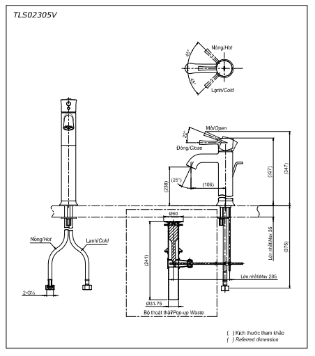 Vòi Lavabo TOTO TLS02305V Nóng Lạnh Cổ Cao - Ảnh 4