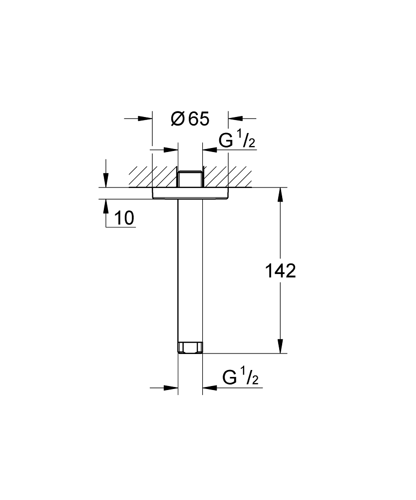 Thanh treo sen trần Grohe Rainshower - Ảnh 2