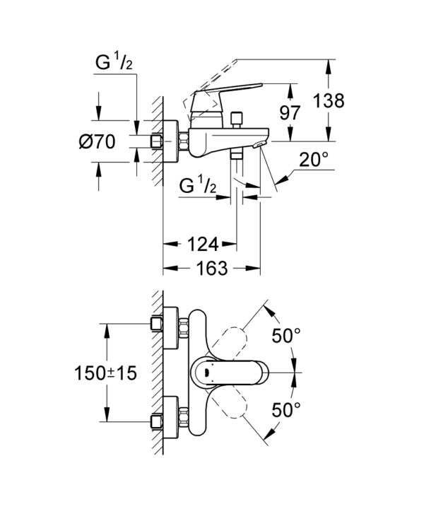 SEN TẮM KÈM XẢ BỒN GROHE - 32831000 - Ảnh 2