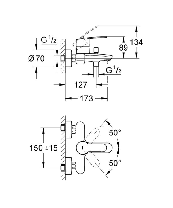 SEN TẮM KÈM XẢ BỒN GROHE EUROSTYLE -  33591002 - Ảnh 2