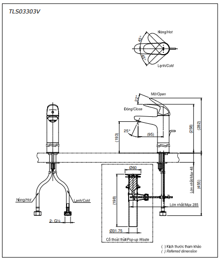 Vòi Lavabo TOTO TLS03303V Nóng Lạnh Cổ Cao - Ảnh 2