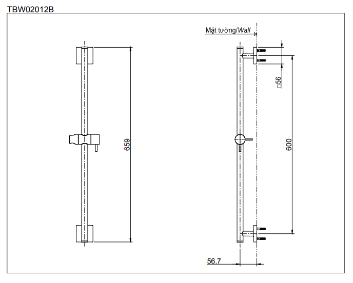 Thanh trượt TBW02012B - Ảnh 4