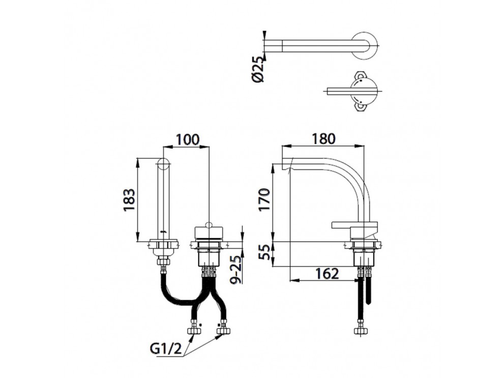 Vòi chậu nóng lạnh CT2312AE - Ảnh 2