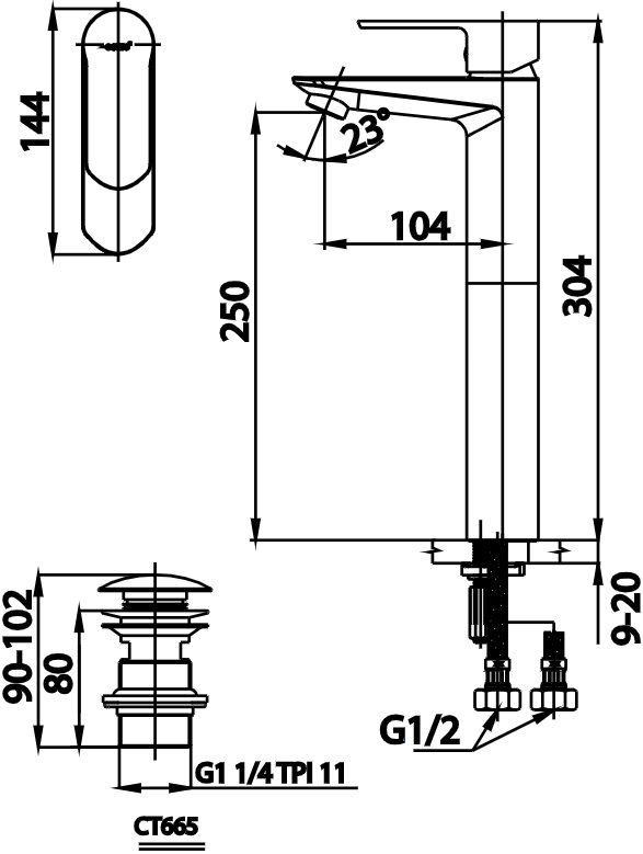 Vòi chậu nóng lạnh dòng Waltz - Ảnh 4