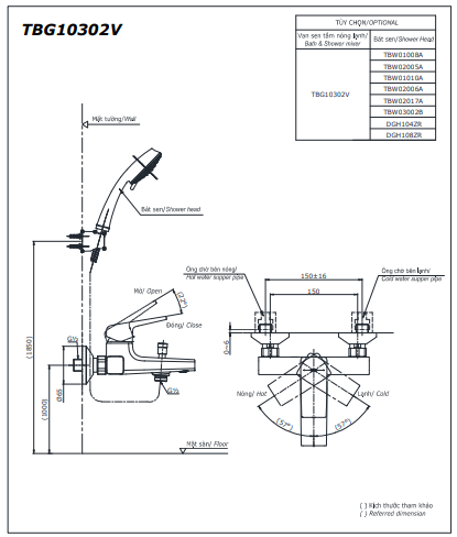 Củ Sen Tắm TOTO TBG10302VA Nóng Lạnh - Ảnh 4
