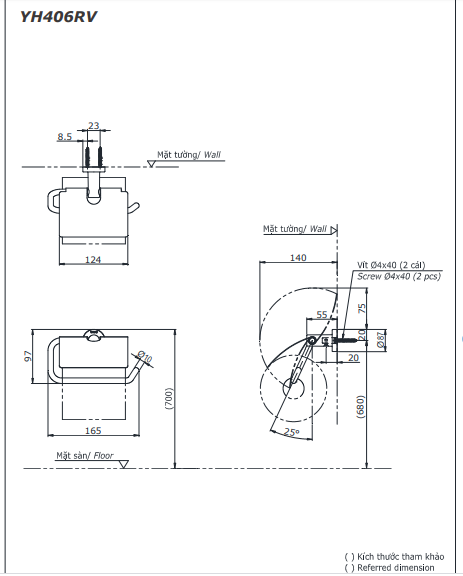HỘP ĐỰNG GIẤY VỆ SINH TOTO - YH406RV - Ảnh 2