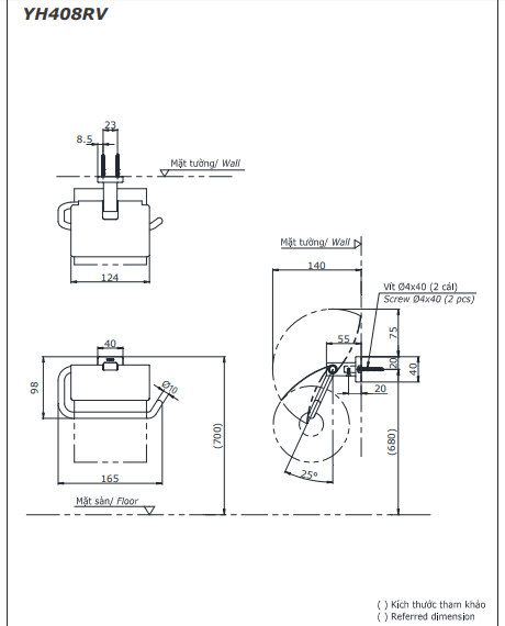 HỘP ĐỰNG GIẤY VỆ SINH TOTO YH408RV - Ảnh 4