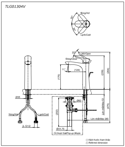 Vòi Lavabo TOTO TLG01304V Nóng Lạnh Cổ Cao - Ảnh 2