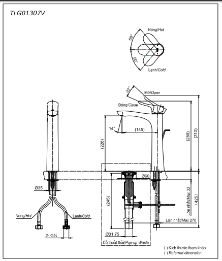 Vòi Lavabo TOTO TLG01307V Nóng Lạnh Cổ Cao - Ảnh 2