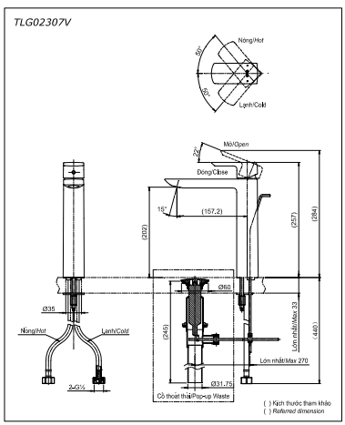 Vòi Lavabo TOTO TLG02307V Nóng Lạnh Cổ Cao - Ảnh 4