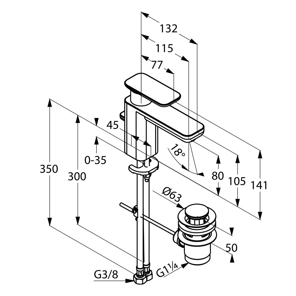 VÒI CHẬU 1 LỖ KLUDI E2 - Ảnh 2